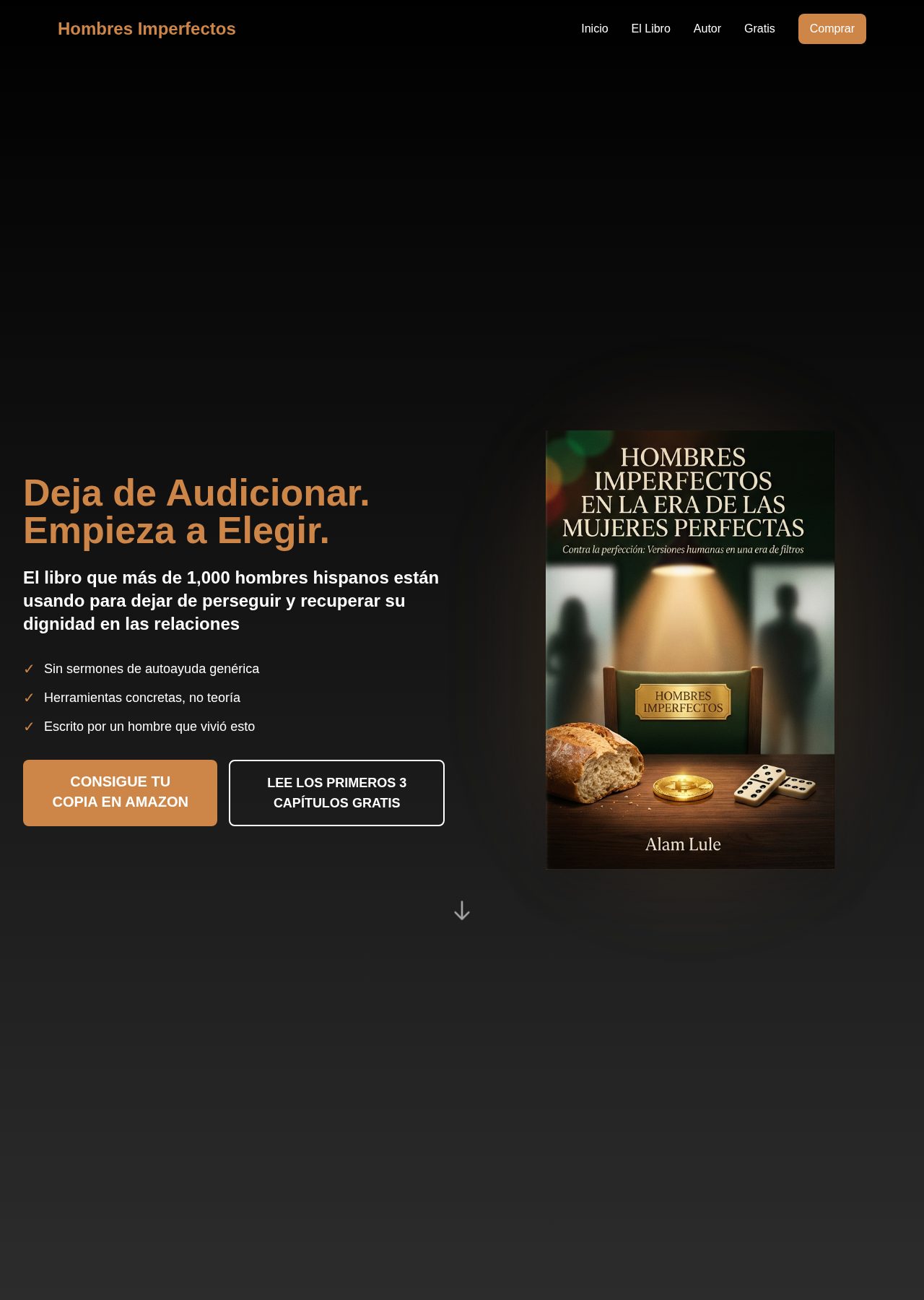Hombres Imperfectos website preview